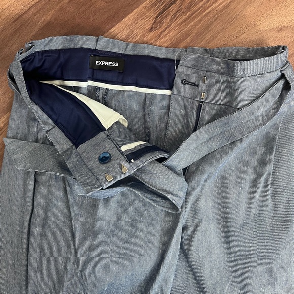 Express high waisted, paper bag ankle pants - Picture 5 of 5